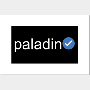 Verified Paladin (White Text) Posters and Art